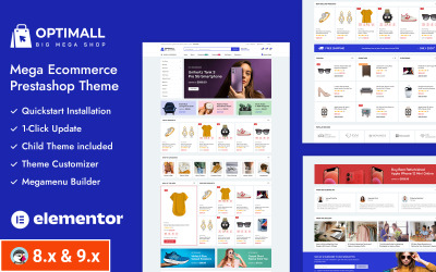 Optimall - Wielofunkcyjny, responsywny motyw PrestaShop dla sklepu Mega Store