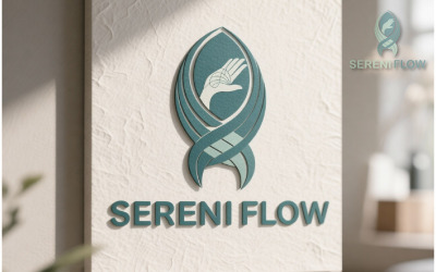 SereniFlow Massage Logo Template – Elegant Wellness Branding