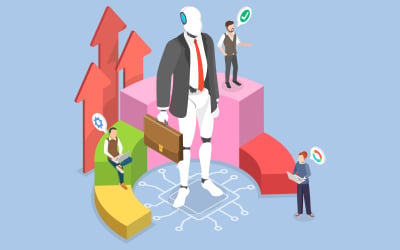 Ai in business,  robot assistant