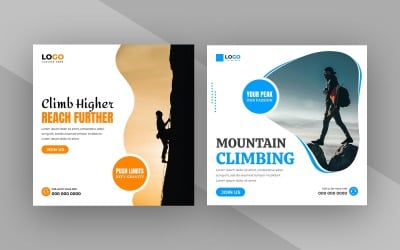 Climbing Social Media Post banner template
