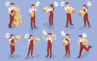 Delivery service,  collection of mail carriers