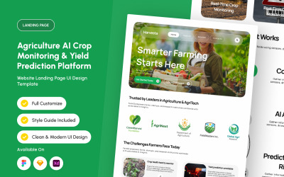 Harvesta - AgriTech AI-analys landningssida