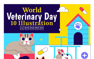 10 World Veterinary Day Illustration