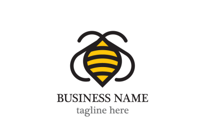 Bee Logo Template Modern Honey and Nature