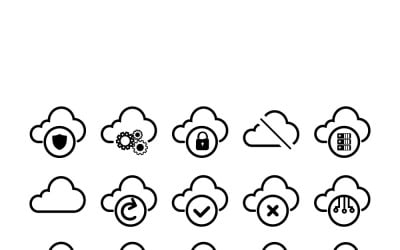 Cloud Computing and Data Infrastructure Icon Collection