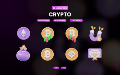 Crypto 3D-pictogramontwerp 132334