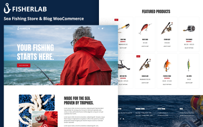 FishingLab – WooCommerce-tema för havsfiskebutik och blogg