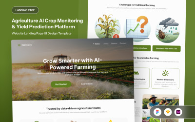 Harvestra - Agriculture AI Analytics Landing Page