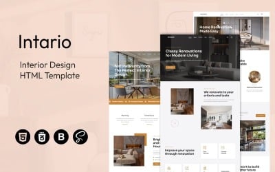 Intario | Plantilla HTML para diseño de interiores y renovación de viviendas