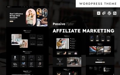 Passive Flow - Тема WordPress Elementor для микронишевого партнерского маркетинга на WooCommerce