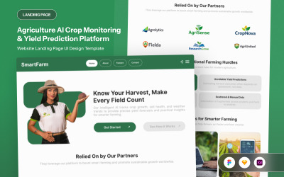 SmartFarm - Landningssida för jordbruks-AI-analys