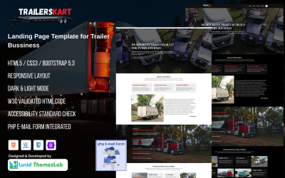 TrailersKart – Landingspagina-sjabloon voor zware trailers | HTML Bootstrap 5.3