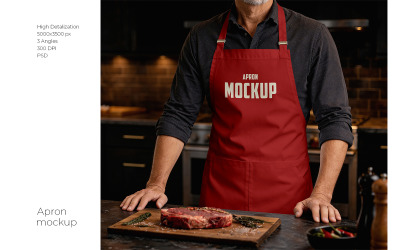 Schort mockup PSD-sjabloon