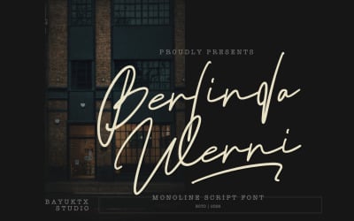 Berlinda Werni, eine elegante Monoline-Schriftart