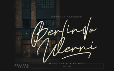 Berlinda Werni en elegant monoline Script Font