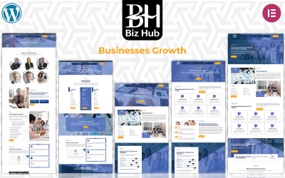 BizHub – Business Multipurpose Modern Free Elementor Template