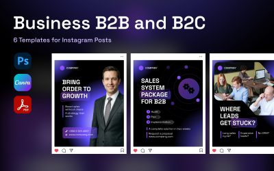 Instagram-Vorlage für B2B- und B2C-Vertrieb