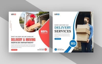 Delivery Service Social Media Post banner template
