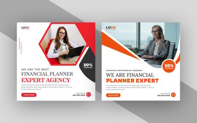 Financial Agency Social Media Post banner template