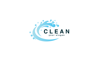 Professional Cleaning Service and House Washing Logo Design Template