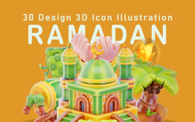 Ramadan Kareem 3D-Symbol (stilisiert)