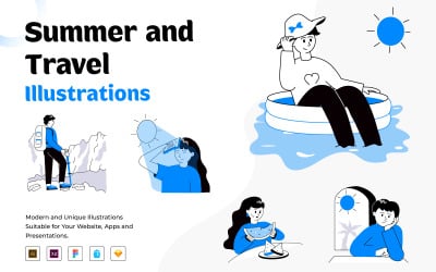Summer and Travel illustration