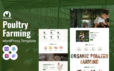 CluckCo - Biologische pluimvee-, eierproductie- en landbouwbedrijf WooCommerce Elementor-thema