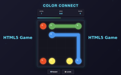 Color Connect Master – HTML5 Puzzle Game