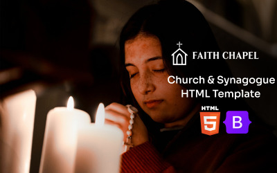 Faith Chapel - Kyrka och synagoga HTML-mall