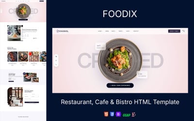 Foodix – 餐厅、咖啡馆和小酒馆 HTML 模板