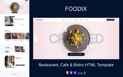 Foodix – Szablon HTML dla restauracji, kawiarni i bistro