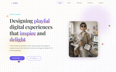Jamie - Modello HTML per portfolio creativo per designer
