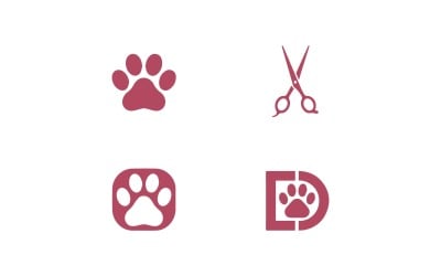 Logo-Kollektion für Tierhandlung und Hundesalon – Icon-Design