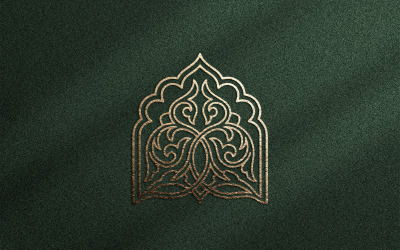 Lyxhotell Ornamental Logotypmall – Elegant Royal Line Art Emblem för Resort Spa Branding