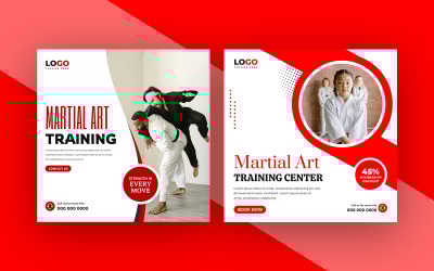 Martial Arts Social Media Instagram Post banner template
