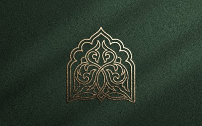 Modèle de logo ornemental pour hôtel de luxe – Emblème élégant de style royal pour l&amp;#39;image de marque d&amp;#39;un complexe hôtelier ou d&amp;#39;un spa.