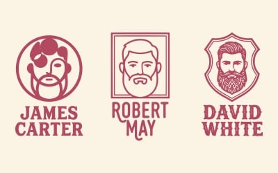 Retro-Logo-Design für einen Herrenfriseursalon