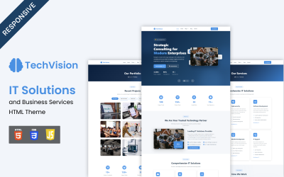 Techvision - HTML-тема для IT-решений и бизнес-услуг