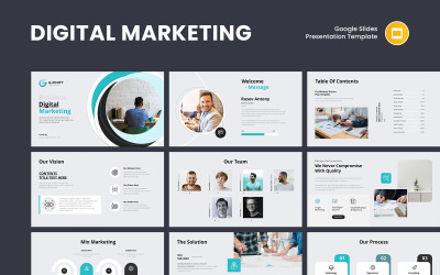 Шаблон презентації Google Slides для цифрового маркетингу на основі даних