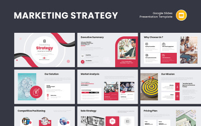 Moderne marketingstrategie Google Slides-presentatiesjabloon