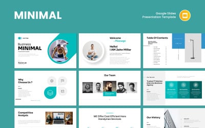 Plantilla de presentación minimalista estratégica de Google Slides