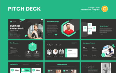 Zukunftsfähige Pitch-Deck-Google-Slides-Präsentationsvorlage