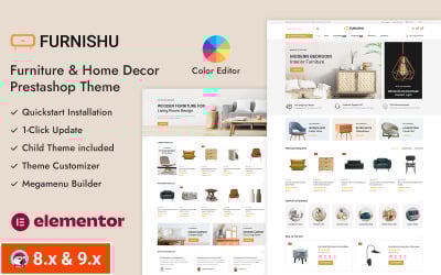 Furnishu - Furniture &amp;amp; Home Decor Store Prestashop Responsive Theme