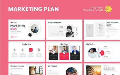 Google Slides-Präsentationsvorlage für einen Executive-Marketingplan