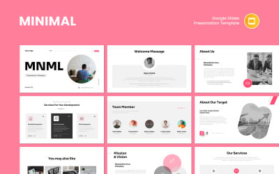 Modello di presentazione minimale e pulito per Google Slides