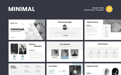 Profesjonalny, minimalistyczny szablon prezentacji Google Slides