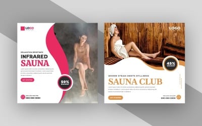 Sauna Social Media Instagram Post banner Template