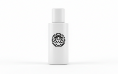Luxury Logo – Elegant Woman Face with Laurel Crown Circular Emblem for Skincare &amp;amp; Cosmetics