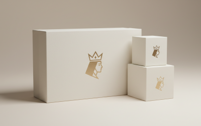 Luxus Queen Beauty Spa logó sablon – Elegáns női korona embléma