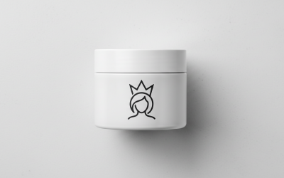 Minimal Crown Beauty Spa Logo – Elegant Queen Silhouette Emblem for Cosmetic Branding